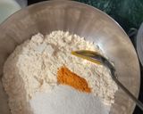 A picture of step 2 of Besan Dhokla.