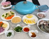 A picture of step 1 of Seafood Rosmarino Paella.