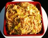 A picture of step 5 of Chicken Noodles😋🍝.