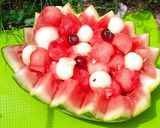 A picture of step 4 of Watermelon Chaat.