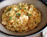 Foto del paso 16 de la receta: Arroz meloso con vieiras, langostinos y calamar
