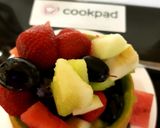 A picture of step 2 of My Fruit Mix in a Galia Melon Bowl 😎.
