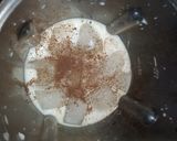A picture of step 1 of Chocolatty iced coffee.
