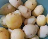 A picture of step 1 of Baby potatoes Dum Aloo.