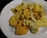 A picture of step 1 of Papri chat.
