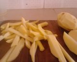 A picture of step 2 of Fried chips with kachumbari.