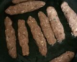 A picture of step 4 of Seekh kabab.