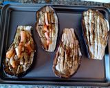 Foto del paso 1 de la receta: Vegetariana - Berenjenas rellenas con arroz yamaní