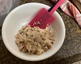 A picture of step 1 of Halal guys style tuna and rice with white sauce (made in the microwave)!.