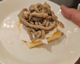 A picture of step 3 of Mont Blanc's Chestnut Puree.