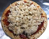 A picture of step 5 of Quick Alfredo Chicken Pizza.