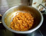 A picture of step 8 of Bhounwa kadu chicken.