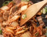 Hình bước làm 1 của món Cơm Chiên Kim Chi – 김치볶음밥