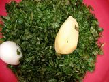 کوکو سبزی با برنج کته زعفرونی