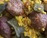 Foto del paso 20 de la receta: Paella de La Safor, (con albóndigas) hecha con leña...🔥