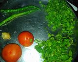 A picture of step 1 of Mint sauce.
