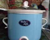Foto langkah ke 1 dari resep MPASI BUBUR TIM TELUR SEHAT sederhana, 8+ bulan (Slow Cooker).