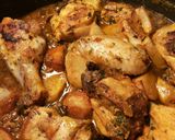 Foto del paso 24 de la receta Pollo al limón, en salsa de hígado y ajos