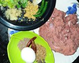 A picture of step 1 of Mutton Keema kabab.