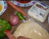 A picture of step 3 of French pita bread puff.