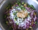 A picture of step 2 of Mix Bhajiya#authors marathon #mum's recipe.