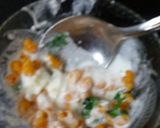 A picture of step 2 of Cucumber boondi raita roll ups.