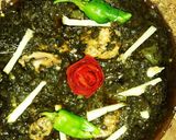 A picture of step 3 of Palak chicken.