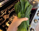 A picture of step 2 of Korean spinach side dish (시금치무침).