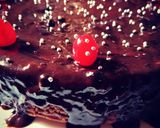 A picture of step 3 of Black forest cake.