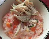 Foto langkah ke 4 dari resep Bubur ayam wortel rosella.