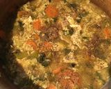 A picture of step 5 of California Farm Chicken Soup with Egg Lemon Sauce.