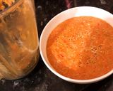 A picture of step 2 of Fresh chicken leg in bell peppers sauce.