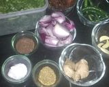 A picture of step 1 of Mint chutney.