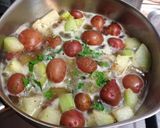 A picture of step 4 of Braised Kohlrabi and Red Potatoes.
