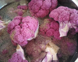 Foto del paso 1 de la receta: Emperador a la crema de coliflor morada