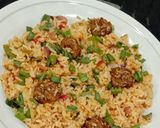 मंचूरियन वेज फ्राइड राइस (Manchurian veg fried rice recipe in Hindi) रेसिपी चरण 8 फोटो