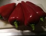 A picture of step 1 of Roasted sweet peppers.