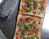 A picture of step 2 of Vegetable Toast.