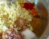 A picture of step 1 of Mirchi Bhajiya.