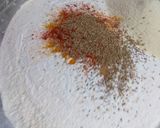 A picture of step 1 of Crispy Nimki Mathari.