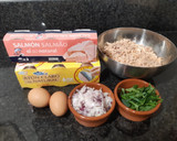 Foto del paso 1 de la receta: Hamburguesas de atún y salmón