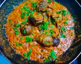 A picture of step 5 of Gutti Vankaya Koora (Stuffed Eggplant Andhra Style).