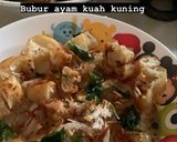 Foto langkah ke 3 dari resep Bubur ayam kuah kuning.