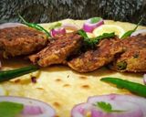 A picture of step 5 of Awadhi chana dal and kathal ke kabab.