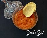 A picture of step 5 of Muhammara Dip.