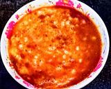 A picture of step 1 of Sweet and sour matar chat.