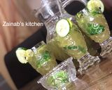 A picture of step 4 of Cucumber mojito🥒🍃🍋.