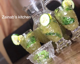 A picture of step 4 of Cucumber mojito🥒🍃🍋.