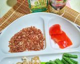 Foto langkah ke 1 dari resep 8.#MPASI bubur beras merah tempe 6+(Booster BB).