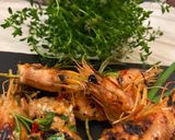 Une image de l'étape 9 de Gambas marinade au satay.